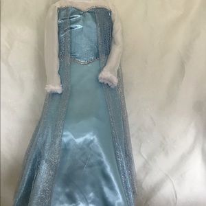 Princess Elsa Inspired Satin Chiffon Faux Fur